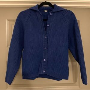 Blue Irish Wool Cardigan